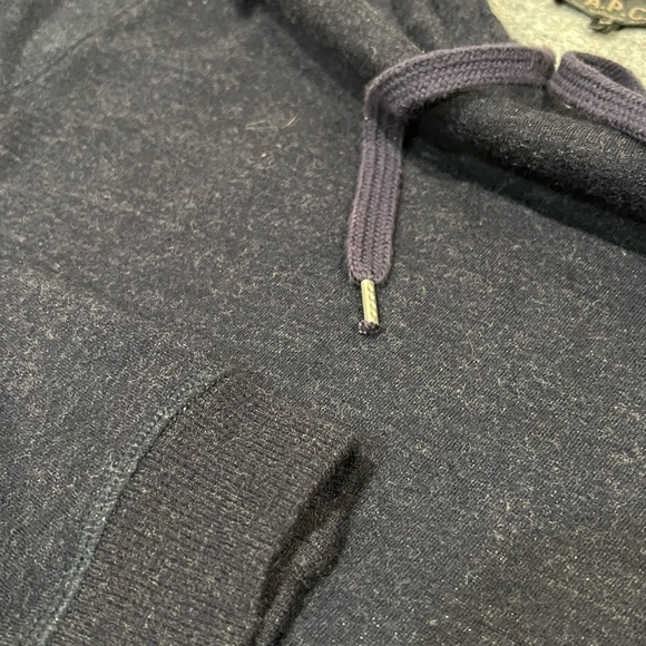 Men’s XS A.P.C. Wool Blend Navy Heathered Hooded Sweater Hoodie NYC EUC - Picture 5 of 6